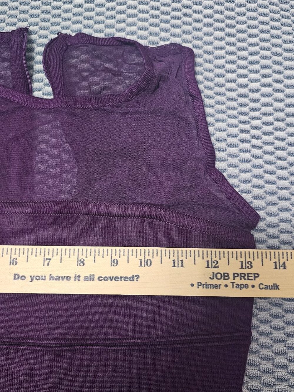 NEW Forever21 Purple Bodycon Dress Mesh Sheer Neck Sleeveless Trumpet Hem Size M - Picture 5 of 6